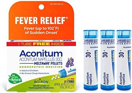 Boiron Aconitum Napellus 30C Homeopathic Medicine Relief from Fever, Hot and Dry Skin, Cough, and Restlessness - 3 Count (240 Pellets)