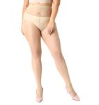 MANZI Women's 4 Pairs Plus Size Control Top Ultra-Soft Tights(Nude,XXXL)