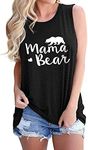 Women Mama Bear Letter Print Shirts