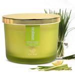 EKAM | 3 Wick Soy Wax Scented Candle | 35 Hours Burn Time | Long Lasting Premium Candles | Ideal for Home Décor, Gifting & Aromatherapy (Lemongrass 1)