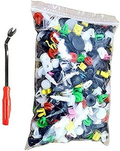 Plastica Vite, 500 pz Rivetti Auto Fermo di Fissaggio in Plastica del Tipo di Rivetti Fastener Fender Paraurti Spingere Universale con Remover Tappezzeria Porta Fastener Strumento