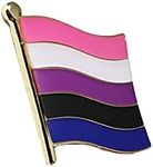 Genderfluid Flag Lapel Pin - Gay Lesbian Pride LGBT LGBTQ Flag, enamel