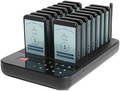AGJ Restaurant Pager Wireless Calling System 16 Beepers Guest Customer Queue Pagers for Food Court Food Truck Church Nursery Clinic Coffee Shop with Buzzer Vibration Flash