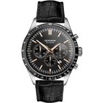 Sekonda Velocity Men’s 45mm Quartz Watch in Black with Analogue Display, and Black Leather Strap 30017