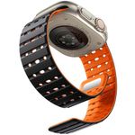 Bandletic Magnetic Watchband Compatible with Apple Watch Ultra 2/Ultra Band 49mm/46mm/45mm/44mm/42mm(3/2/1) Men Women, Rugged Silicone Sport Replacement Strap for iWatch SE2/SE/10/9/8/7/6/5/4