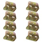 Antrader Heavy Duty Wood Bed Rail Bracket Bed Slat Connector Wood Bed Support Metal Fastener -Set of 8