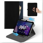 For Lenovo Tab M10 3rd Gen 10.1 inch 2022 Case, Leather 360°Rotating and Detachable Stand Folio Cover with Pencil Holder, Auto Wake/Sleep Flip Protective Case For Lenovo Tab M10 3rd Gen Black Blue