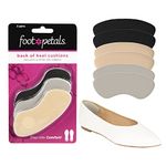 Foot Petals Unisex's Back of Heel Cushion, Combo, 3 Pairs (6-Pack)