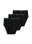 Jockey Men's Underwear Classic Low Rise Brief - 3 Pack, Black, 34