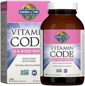Garden of Life Multivitamin for Women 50 & Over, Vitamin Code Women 50 & Wiser Multi - 240 Capsules with Vitamins A, B, C, D3, E & K, CoQ10, Probiotics & Enzymes