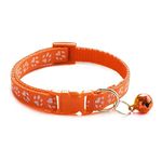YellowCult Pet Collar - Adjustable [8-11 inch], with Bell, Fast Release Buckle, Neck Collar for Kitten, Cat, Small Dogs & Puppies - [Saffron Orange]