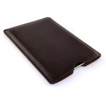 Synthetic Leather iPad Mini Sleeve for iPad Mini 4, 3, 2, & 1 and Acer Iconia A1-830 by Dockem: Slim, Simple, and Professional Executive Tablet Case - Soft Felt Lined Dark Brown Basic Synthetic Leather Protective Pouch Cover