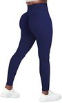 GILLYA Butt Lift Yoga Pants Seamless Ruched Butt Leggings Butt Lift Textured Anti-Cellulite Booty Lifting TIK Tok Leggings