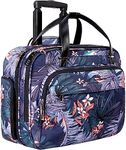 VANKEAN Rolling Laptop Case for Women, Premium Rolling Travel Bag Fits Up to 15.6 Inch Laptop Carry on Briefcase Water-Proof Overnight Rolling Computer Bags with RFID Pockets