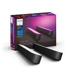 PHILIPS Hue Play White & Color Ambiance Smart LED Bar Light - Black, Pack of 2,Polycarbonate