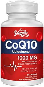 CoQ10 with L-Glutathione 1000mg Capsules - 100% Fermented Coq10 Supplement, High Absorption, Super Strength Coenzyme Q10, Antioxidant Supplements, Soy-Free, Glute-Free, Non-GMO, Vegan