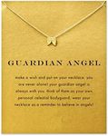 Dainty Lucky Elephant Horseshoe Clavicle Chain Key Angel Wing Hexagram Star Pendant Necklace Friendship BFF Jewelry-Wing