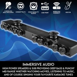 Mr Entertainer STARBAR Karaoke Soundbar – Bluetooth Home Audio