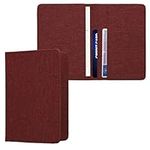 kwmobile Registration and Insurance Holder - Car Document Holder for Vehicle Documents and Cards - Fabric Covered - Dark Red