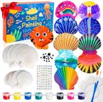 Eleanore's Diary Kids Sea Shell Painting Kit, Arts & Crafts Painting Gifts for Boys Girls, DIY Creative Craft Activities Toys for Age 5 6 7 8 9 10 11 12 Year Old, Birthday Halloween Rainy Day Gifts