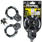 MASTER LOCK Police Approved Bike Lock and E-Scooter Lock, Hardened Laminated Steel, 4 Keys, 4 Keys, 360 x 76 x 27 mm, for e bike scooter quad, Black