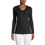 Lands' End Women's Relaxed Supima Cotton T-Shirt, Black, XX-Large Plus