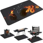 Demiwise 76X48in Grill Mats for Outdoor Grill,Fits Most Grills, Smokers, Griddles and Outdoor Charcoal, Flat Top,Deck and Patio Protector