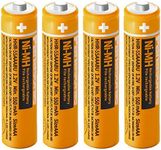 4 Packs HHR-55AAABU NI-MH AAA Rechargeable Cordless Phones Battery, 1.2V 550mah Replacement Batteries Compatible with Panasonic HHR-65ABU HHR-75ABU Home Handset Cordless Telephone