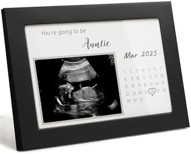 HAMUIERS Pregnancy Announcement for Aunt, Sonogram Picture Frame, Baby Reveal Ideas, Ultrasound Keepsake Frame, Black