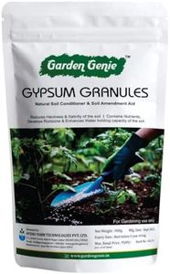 Garden Genie Gypsum Granules Fertilizer for Plants 900g | Natural Soil Conditioner | Rich Source of Calcium & Sulphur for Lawn, Vegetable Garden, Fruits & Flowers