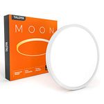 Taloya Flush Mount 12 Inch Ceiling Light (Milk White Shell),20W Surface Mount LED Light Fixture for Bedroom Kitchen,3 Color Temperatures in One (3000k/4000k/6500k),0.94 Inch Thickness Round