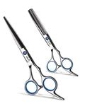 Hair Cutting Scissors Thinning Teeth Shears Set ULG Professional Barber Hairdressing Texturizing Salon Razor Edge Scissor Japanese Stainless Steel 6.5 inch