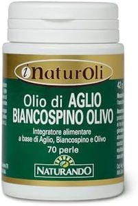 Naturando Olio di Aglio-Biancospino-Olivo Integratore per Controllo della Pressione Arteriosa - 70 perle