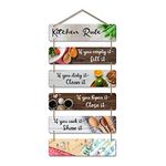 Artvibes Decorative Wall Hanging Decoration item for Kitchen | Bedroom| Kitchen Quotes items | Wall Art For Hall | Mdf Wall Hanger, Set of 6(WH_3265N),Engineered Wood