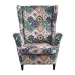 Meigeh Wingback chair slipcovers armchair covers Printed wingback armchair cover wingback chair slipcovers for living room A curtain of dreams