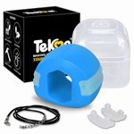 tekme Jawline Exerciser Tool Men, Jaw Exerciser for Men & Women, Helps to Reduce Stress and Cravings, Slim and Tone Your Face (Blue-30lbs-Beginner)