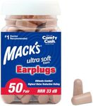 Mack's Unisex's Ultra Soft Ear Plugs (50 Pair) -Beige, (1 Pack)