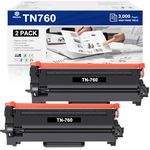 TN760 TN-760 TN-730 TN730 Toner Cartridge 2-Pack High-Yield Black Compatible for Brother TN760 TN730 TN-760 TN-730 TN 760 730 for DCP-L2550DW HL-L2390DW MFC-L2710DW HL-L2370DW MFC-L2750DW Printer