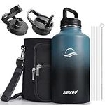 AEXPF 64 oz Water Bottle with Straw