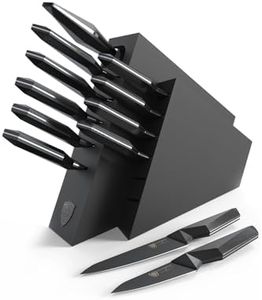 DALSTRONG Knife Block Set - 12-Piece Set - Shadow Black Series - Black Titanium Nitride Coated - High Carbon - 7CR17MOV-X Vacuum Treated Steel - NSF Certified