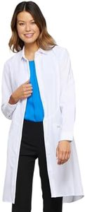 Infinity Cherokee 40” Nurse Lab Coat for Women With 2 Pockets and Back Princess Seams 1401A, XS, White