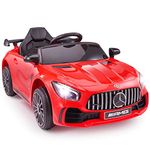 Kids Republic 12V Licensed Mercedes Benz GT R Ride On Car for Kids - Motorized Electric Vehicle with Remote Control, MP3 Player, and LED Lights (Red)