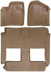 MAXLINER Custom Fit MAXFLOORMAT for Select Dodge Caravan/Chrysler Town & Country Models - (Tan) (3 Row Set)