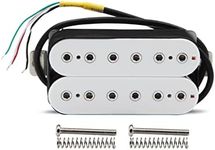 FLEOR Alnico 5 Bridge Pickup Double Coil Humbucker Pickups High Output 15-16K, White