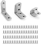 QWORK® L Brackets for Wood , 28pcs 