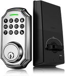 BULIST Keyless Entry Door Lock with Keypads, - Deadbolt Lock with Human-Voice Guidance Function - Easy to Install and Function Set, Automatic Lock Door, Anti-Peeping Password (Satin Nickel)