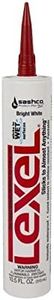 12-Pack of 10.5 oz Sashco 13030 White Lexel Synthetic Rubber Sealant