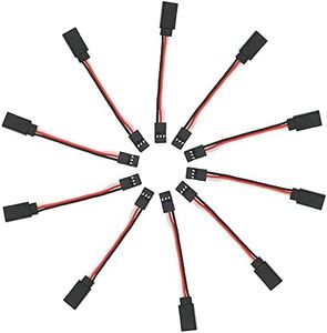 YIXISI 10 Pezzi Servo di Estensione per RC, 75mm Servo Extension Cable JR Connettore Spina 3 Pin per RC Droni Elicotteri Auto