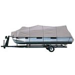 Toiles VR Pontoon Motor Boat Cover - 600D Heavy-Duty Pontoon Fabric (Light Grey, 21'-24'*102")