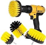 Drill Brush Attachment Set, 3 Pcs Scrubbing Brush, Power Spin Scrubber Cleaning Brush Kit for Bathroom Surfaces, Grout, Floor, Tub, Shower, Tile,Corners, Kitchen, Chimney, Automotive-Fits Most Drills